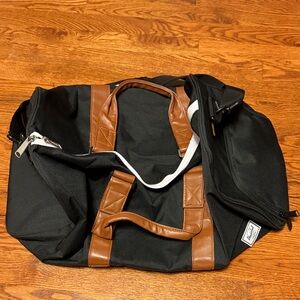 Herschel Supply Company Black and Brown Duffel Bag